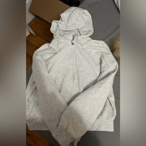 Grey zip up hoodie